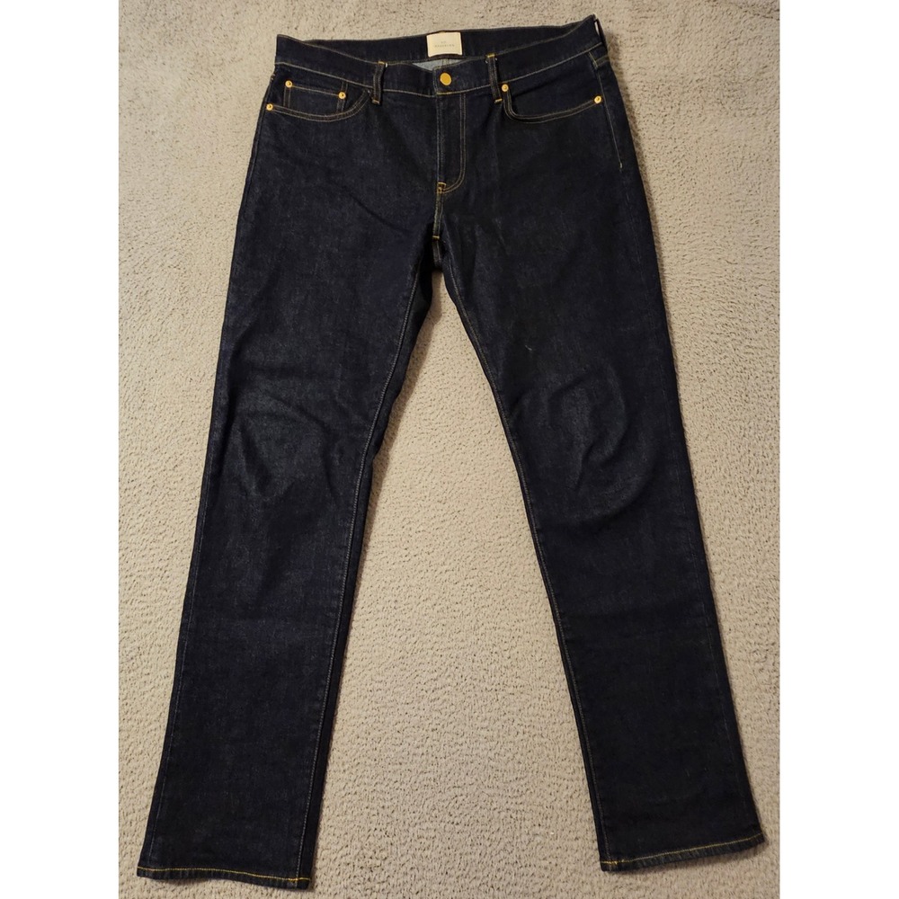 Sid Mashburn Mens Clift Straight Leg Jeans Dark Indigo Blue Size 36x34 S72226